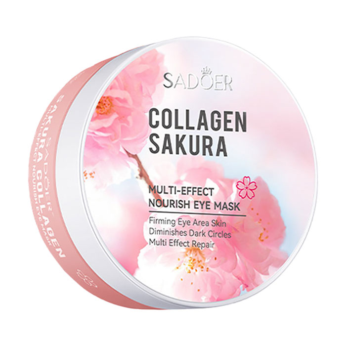 Гідрогелеві патчі для шкіри навколо очей Sadoer Collagen Sakura Nourish Eye Mask з екстрактом сакури, 80 г, 60 шт