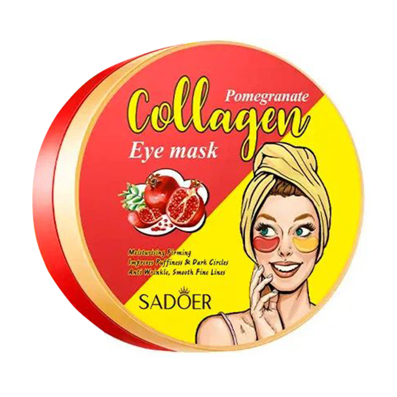 Гідрогелеві патчі для шкіри навколо очей Sadoer Pomegranate Collagen Eye Mask з колагеном та гранатом, 60 шт